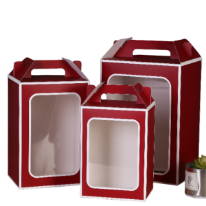 Red Window Box | Gift Boxes With Handle Red Window Box | Gift Boxes With Handle